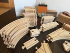 Huge Lot 79 Wooden Train Track  Mixed Brands Compatible Brio Thomas Crane Curve