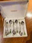 New Zealand Sterling Silver  Spoons With Greenstone