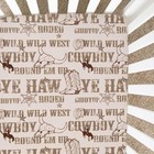 Western Cowboy Rodeo Cotton Crib Sheet Tan Brown Cowboy Boy Baby Fitted Soft    