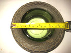 Kelly Springfield Green Glass Tire Ashtray Vintage Gas   Oil Display