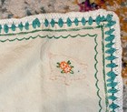 Vintage Pig Doily  table Linen Handmade  Stitched   Crocheted 18    Square