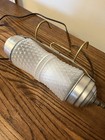 Vtg Mcm Art Deco Lamp Headboard Lamp Clear Glass Chrome Ends 30-40   s Works