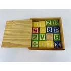 48 Wooden 1    Abc   s Alphabet And Numbers Blocks In Original Wood Box