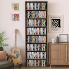 8 Tier Dvd Cd Storage Shelf Media Tower Durable Open Shelf Organization Solution
