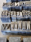 180  Metal Letterpress Type   Printing Blocks Letters Numbers Special Characters