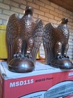 Vintage Brass American Eagle Bookends  Philadelphia Manufacturing Co
