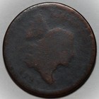 1797 Liberty Cap Half Cent - Plain Edge - Heavily Circulated - 1 2c Copper Coin