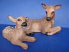 Vintage 1980 s Rare Homco Bambi Deer   Fawn Figurines Beautiful Design