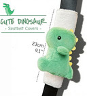 2 Pcs Seat Belt Cover Pad  Cute Dinosaur Seatbelt Covers For Kids  Winter Plush 