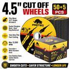 55 Pack 4-1 2  Cut-off Wheels professional Cutting Discs For Angle Grinder Steel