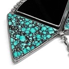 Vtg Signed Sam Lovato Sterling Spiderweb Turquoise Brooch Santo Domingo Pueblo