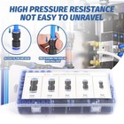 80 Pcs Quick Connect Air Hose Fittings  5 Sizes Air Line Push To Connect Fit   