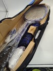 Badminton Sports Spalding Set Of 4 Rackets  Birdies And Net   Carrying Bag New 