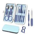 Manicure Set 8 In 1 Nail Clipper Set  Nail Clippers fingernail   Toenail Blue