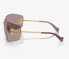 Miu Miu Sunglasses Mu 54ys Gold Light Purple Women   s