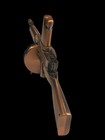 Nos Vintage Thompson Tommy Gun Style Gun-shaped Lighter  Bronze Tone W  Drum Mag