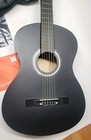38in Beginner Acoustic Guitar Set  Black  Case  Strap  Extra Strings  Tuner Bcp