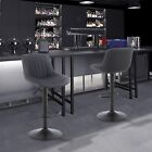 Bar Stools Set Of 1  Swivel Counter Height Barstools With Back  Pu Leather