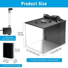 Small Fish Tank Kit 1 Gallon Aquarium With Three-color Lighting Fee    Fast Ship