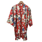 Vintage Red Kimono Japanese Geisha Kimono Robe Cherry Blossom O s Made In Japan