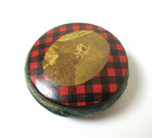 Antique Tartanware Pin Cushion Rob Roy Queen Victoria Image