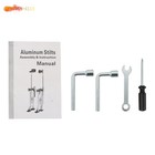 Adjustable Aluminum Tool Drywall Stilts 24  - 40  For Painting Taping Yellow