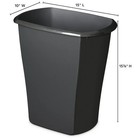 Sterilite Trash Can  Plastic Bathroom Or Office Trash Can  5 5 Gallon  Black