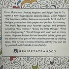 Color Happy An Adult Coloring Book Of Removable Wall Art Prints By Paige Tate