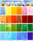 24 Sheets Stained Glass 4x6 Inch     Rainbow Stained Glass Sheets For Diy Crafts 