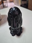 Basset Hound Dog Handcrafted Made Out Of Canadian Coal Black Vintage