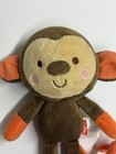 Fisher Price Snugamonkey Brown Orange Baby Plush Monkey Stuffed Animal Toy 7 