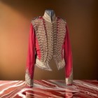 New Hungarian Hussar Officers Period Napoleonic War Red Wool Gold Braid Jacket