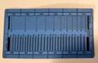 Trafalgar Perforation Gauge Guide  - Blue Plastic Stamp Measure Double Sided 