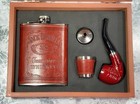 Whiskey Flask Jack Daniel s No 7 Chess Board Box New