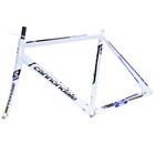 Cannondale Caad8 Frame And Fork 56cm White blue black Dented Top Tube