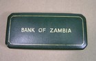 Zambia Proof Set Of 3 Coins 1964  Original Green Case  Copper-nickel