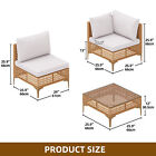 7-piece Outdoor Patio Furniture Set Wicker Sectional Sofa Couch Conversation Set