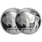 Lot Of 2 - 1 Troy Oz Buffalo  999 Fine Silver Round