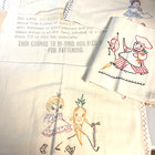 Embroidery Kitchen T Towels Made From Feedsacks