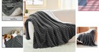 Grey Sherpa Throw Blanket - Soft Warm Fleece Plush Reversible 50x60 Inches