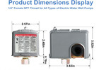 Water Pressure Switch 30-50 Psi Well Pump Pressure Switch Auto Electrical Con  
