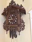 Rare Early 1900s  Quail Clock Railroad Style Rare Inlay Pattern G k  1day Wind