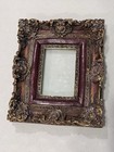 Vintage Baroque Style Ornate Picture Frame  Red brown gold Floral  no Back 