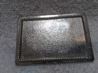 Silver Square Belt Buckle Ready For Your Insert Good Usable Condition