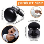 Qianyu 8 Pcs Cufflinks For Men Stainless Steel Tuxedo Studs Classic Black Cuffli