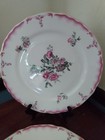 Vintage Ind8 Independence Set 4 Dinner Plates Dishes Dinnerware Pink Grey Floral