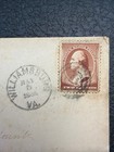 1888 Vintage Postal Cover 2c Washington Stamp Williamsburg Va Rocky Mount Nc