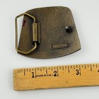 Shrine Masonic Belt Buckle Enamel Fez Emblem Indiana Metal Craft 1980