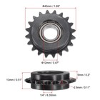 Idler Sprocket 12mm Bore 1 4  Pitch 20 Tooth Carbon Steel With Insert Bearing 