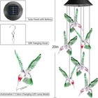 Solar Wind Chimes Lights Led Color Changing Hanging Hummingbird Ball Garden Lamp